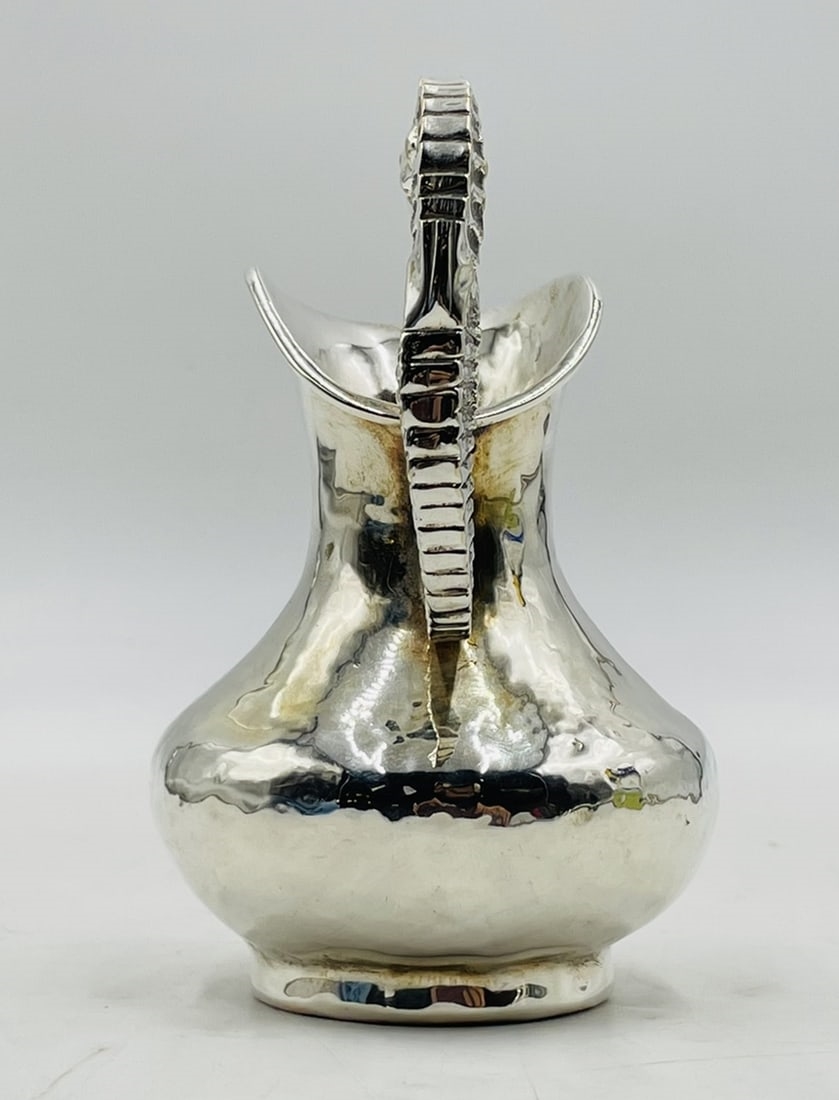 Artwork by Los Castillo, Silver Plated Creamer Pitcher With Seahorse Handle by Los Castillo, Mexico 1970's, Made of Silver plated
