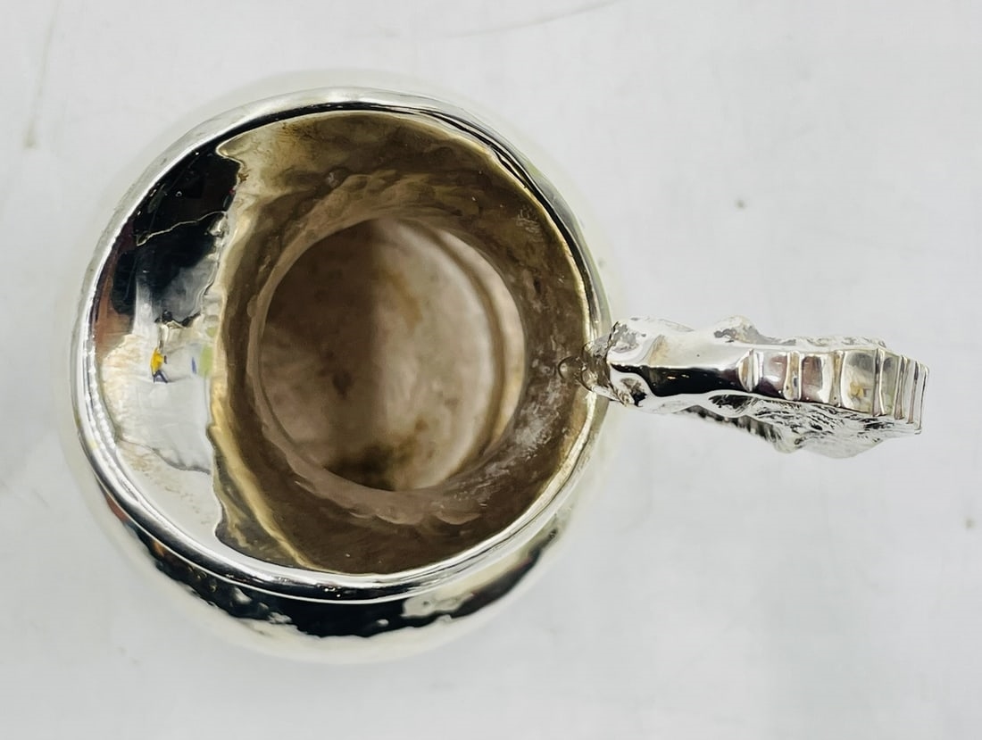 Artwork by Los Castillo, Silver Plated Creamer Pitcher With Seahorse Handle by Los Castillo, Mexico 1970's, Made of Silver plated