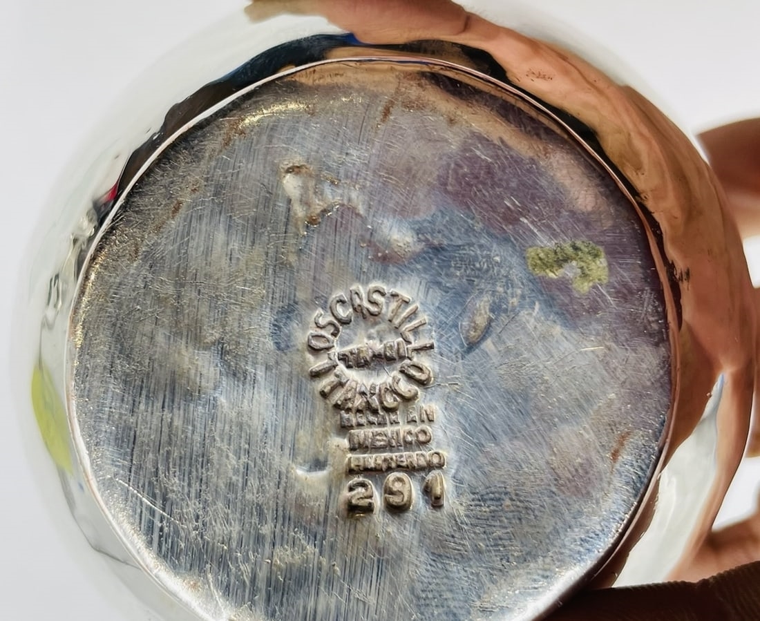 Artwork by Los Castillo, Silver Plated Creamer Pitcher With Seahorse Handle by Los Castillo, Mexico 1970's, Made of Silver plated