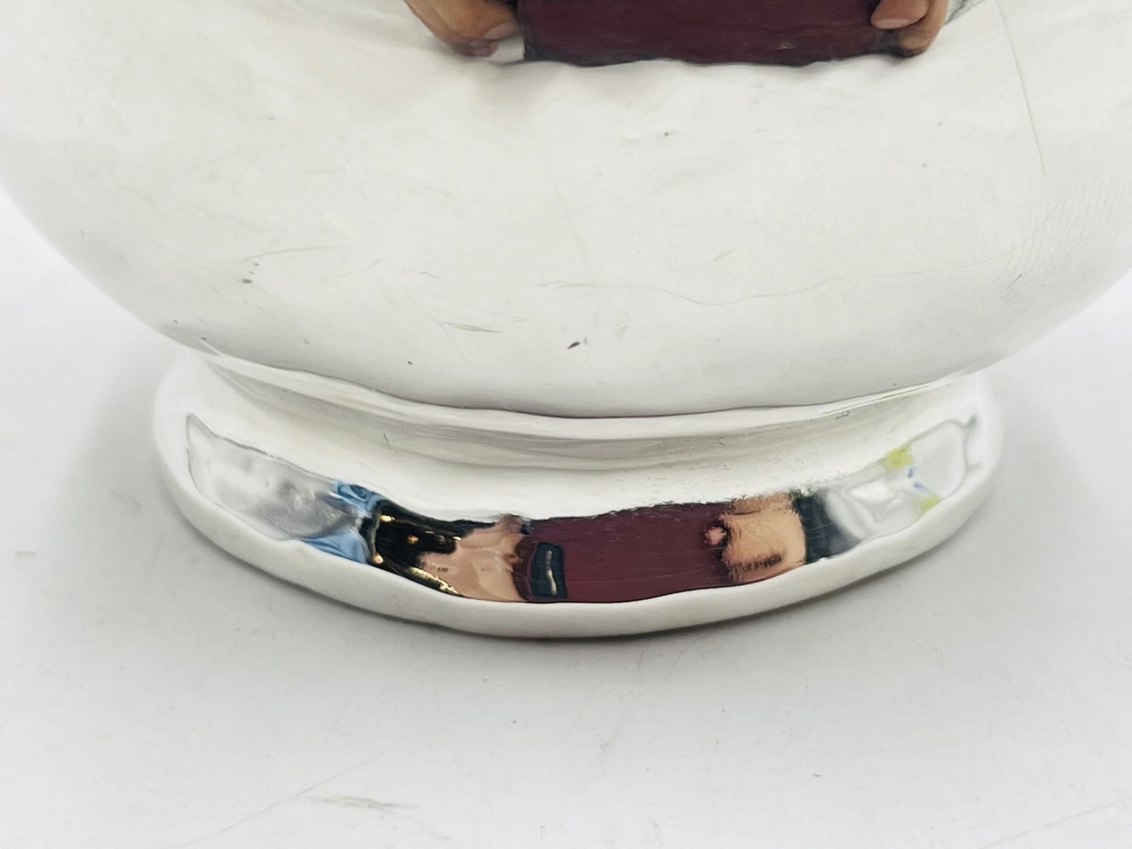 Artwork by Los Castillo, Vintage Creamer Pitcher in Malachite, Lapis Lazuli & Silverplate by Los Castillo, Made of sculpture is made in brass with malachite