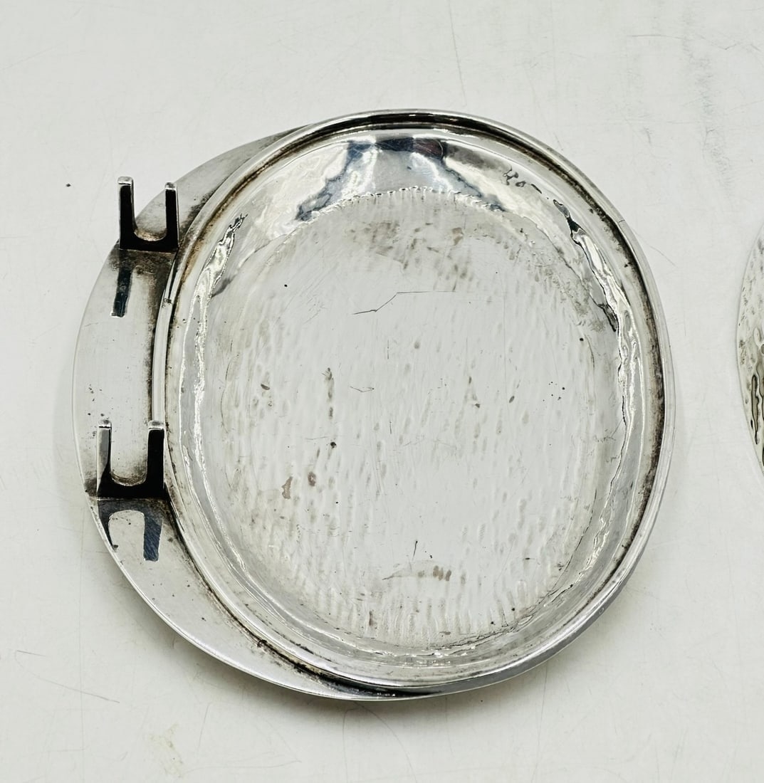 Artwork by Los Castillo, Vintage Butter/Cheese Dish in Hardstone & Silver-Plate by Los Castillo, Mexico 1970s, Made of Silver plated