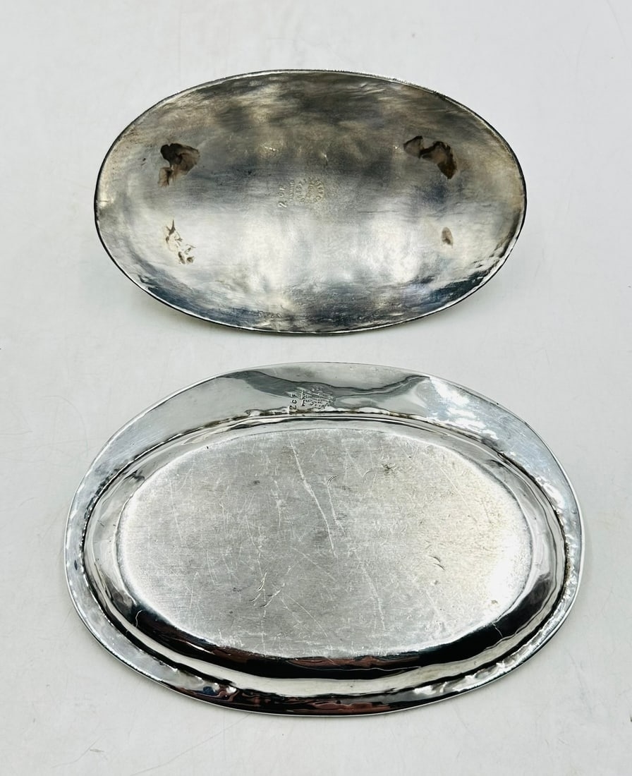 Artwork by Los Castillo, Vintage Butter/Cheese Dish in Hardstone & Silver-Plate by Los Castillo, Mexico 1970s, Made of Silver plated