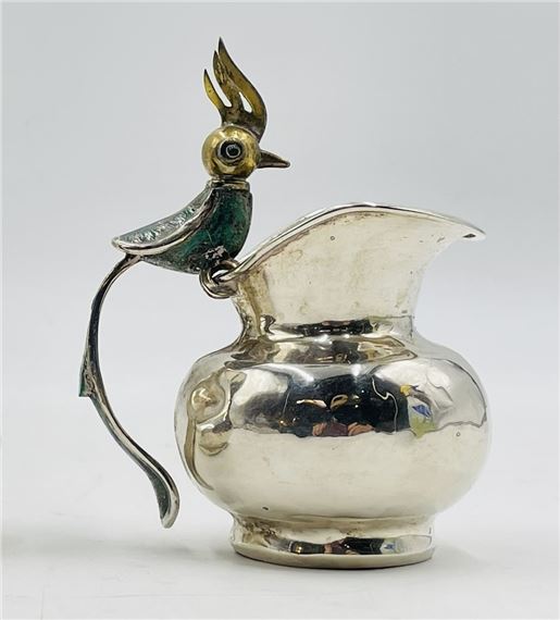 Bird of Paradise Creamer Pitcher with Stone Inlay by Los Castillo, Mexico 1960's by Los Castillo, 1960