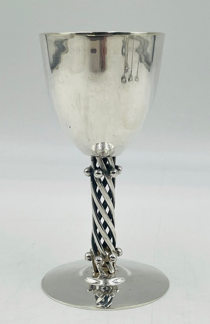 Artwork by Los Castillo, Set of 6 Silver Wine Goblets by Los Castillo, Signed - Mexico 1970's, Made of Silver plated