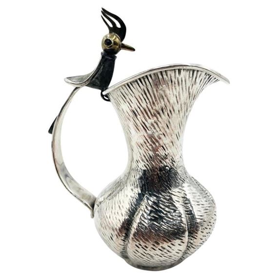 Bird of Paradise Pitcher with Malachite & Lapis Lazuli by Los Castillo, Mexico 1970's by Los Castillo, 1970