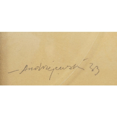 Artwork by Andrzejewski Szczepan, Sitzender weiblicher Akt, Made of pastel on paper