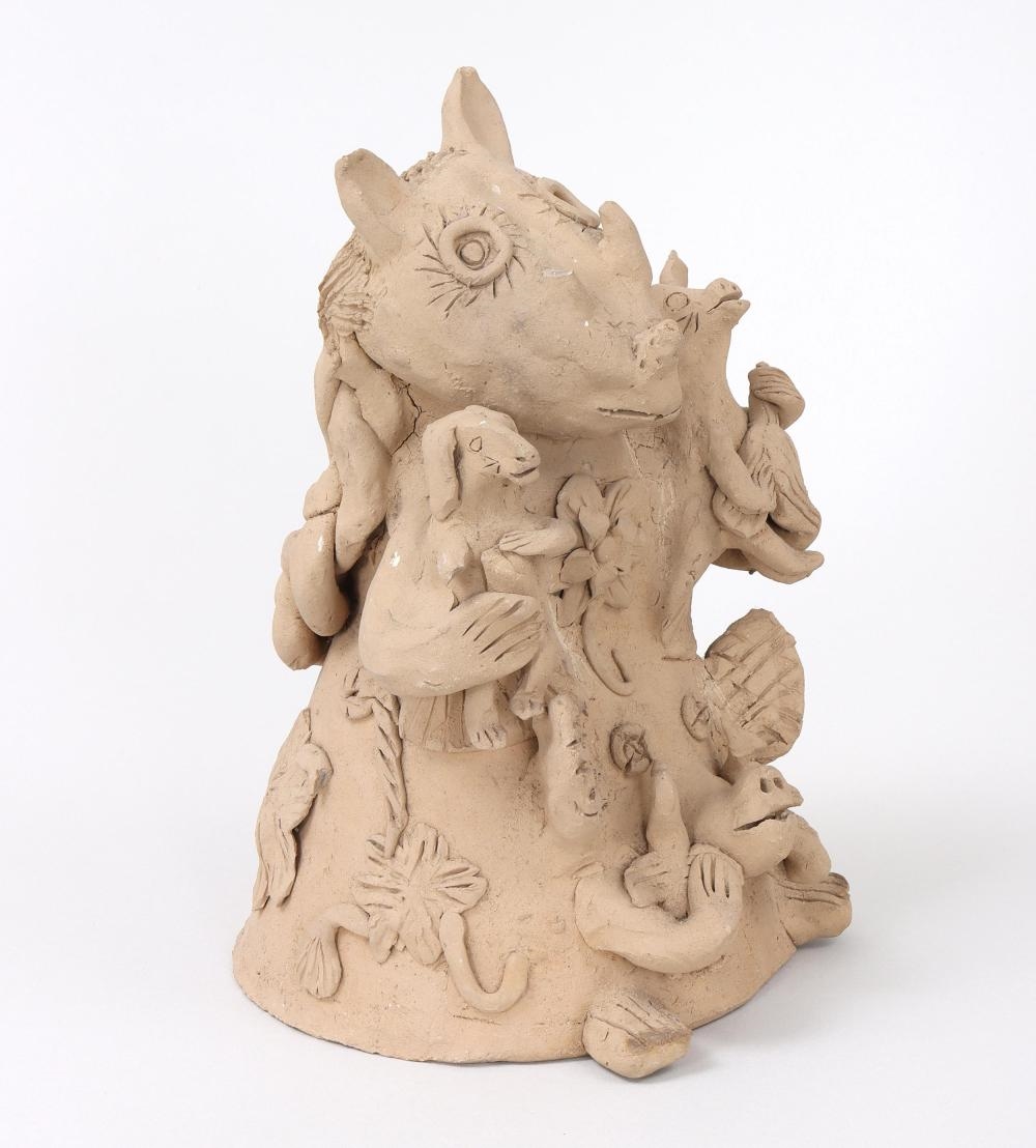 Artwork by Teodora Blanco Nunez, Group of (3) Figural Pottery Sculptures, Made of Pottery Sculpture