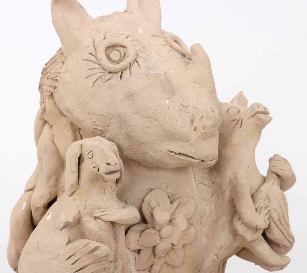 Artwork by Teodora Blanco Nunez, Group of (3) Figural Pottery Sculptures, Made of Pottery Sculpture