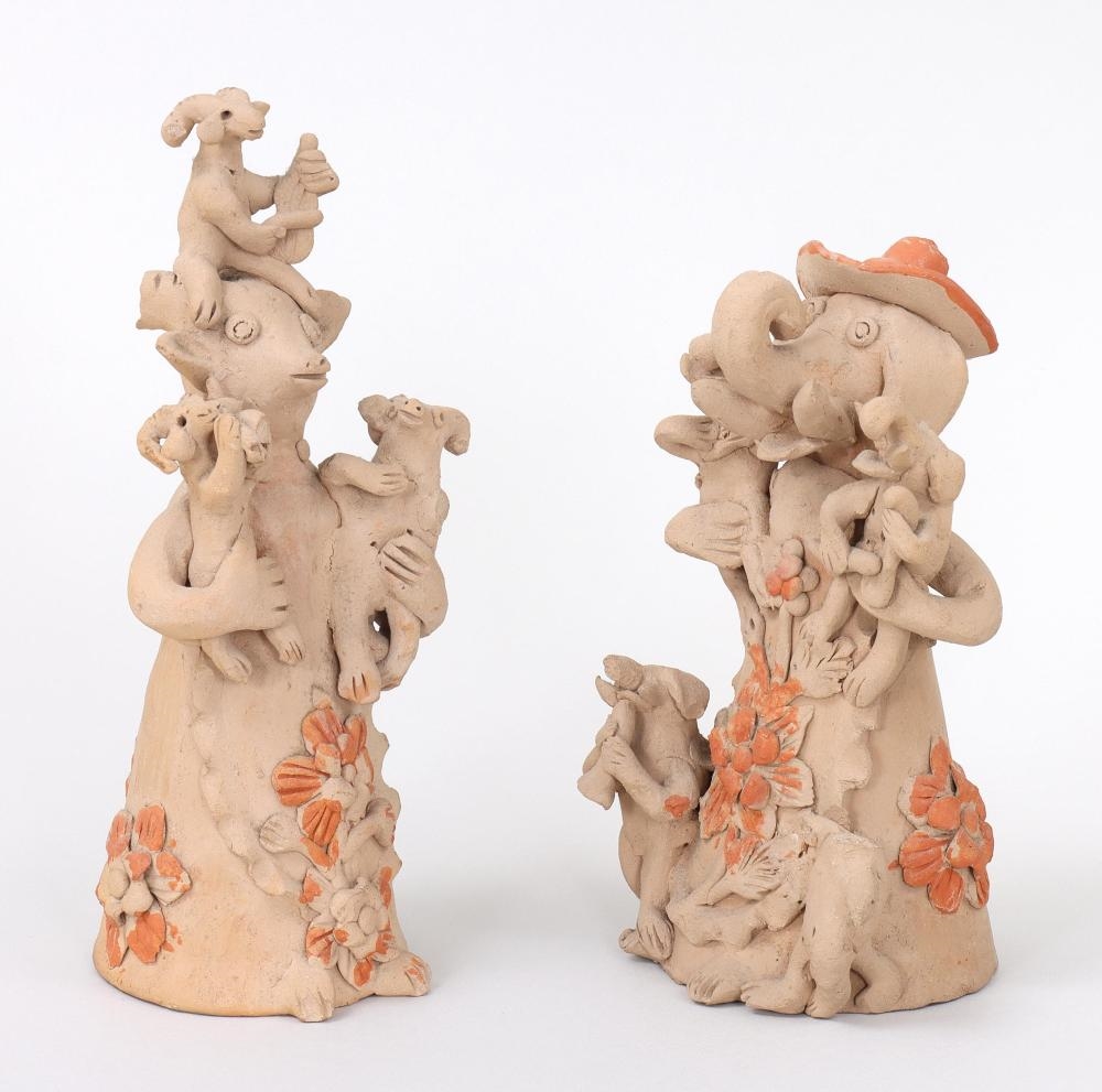 Artwork by Teodora Blanco Nunez, Group of (3) Figural Pottery Sculptures, Made of Pottery Sculpture