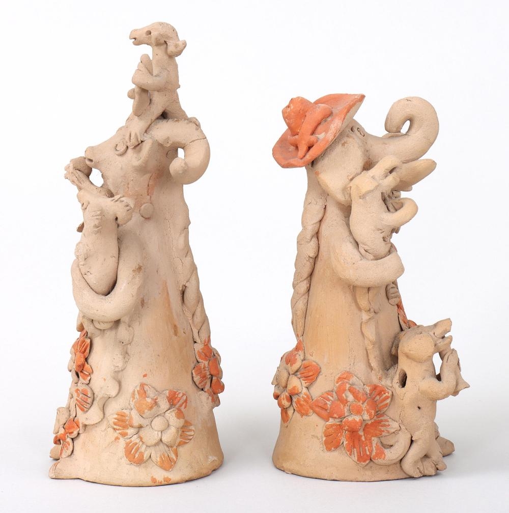 Artwork by Teodora Blanco Nunez, Group of (3) Figural Pottery Sculptures, Made of Pottery Sculpture