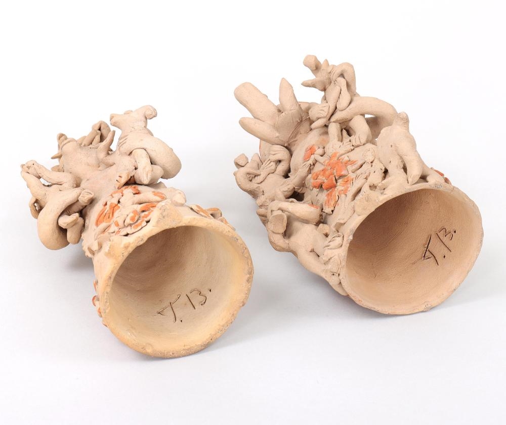 Artwork by Teodora Blanco Nunez, Group of (3) Figural Pottery Sculptures, Made of Pottery Sculpture