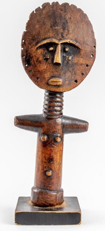 Asante | Asante Carved Wood Akua'ba Fertility Doll | MutualArt