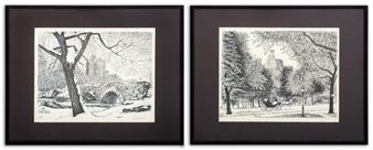 Central Park Scenes - Delbart Duchein