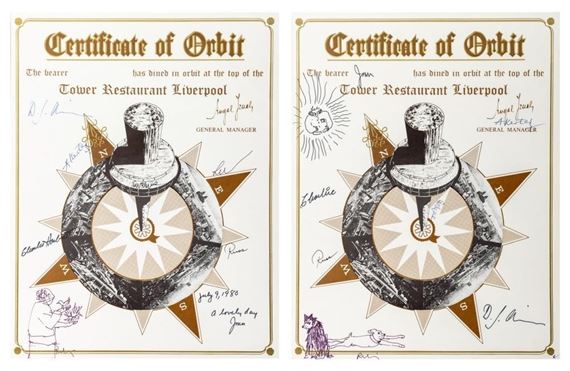 Two Tower Restaurant Liverpool Certificates of Orbit - Charles Harbutt