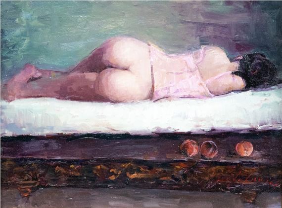 Nude Lying by Tiberiu Chelaru