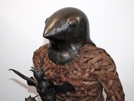 Artwork by Jacques Dhont, BLACK BOX, Made of black wattle bark wood and metal