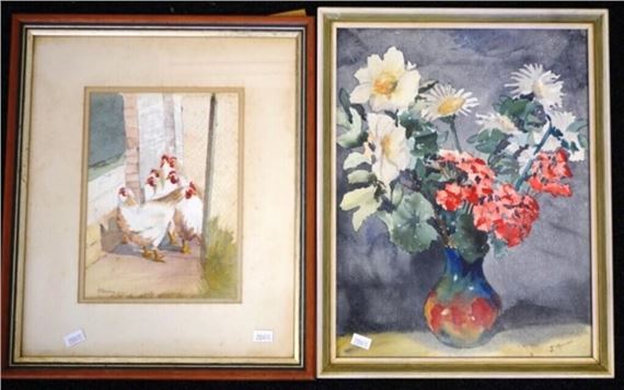 Still Life Of Flowers - J Mason