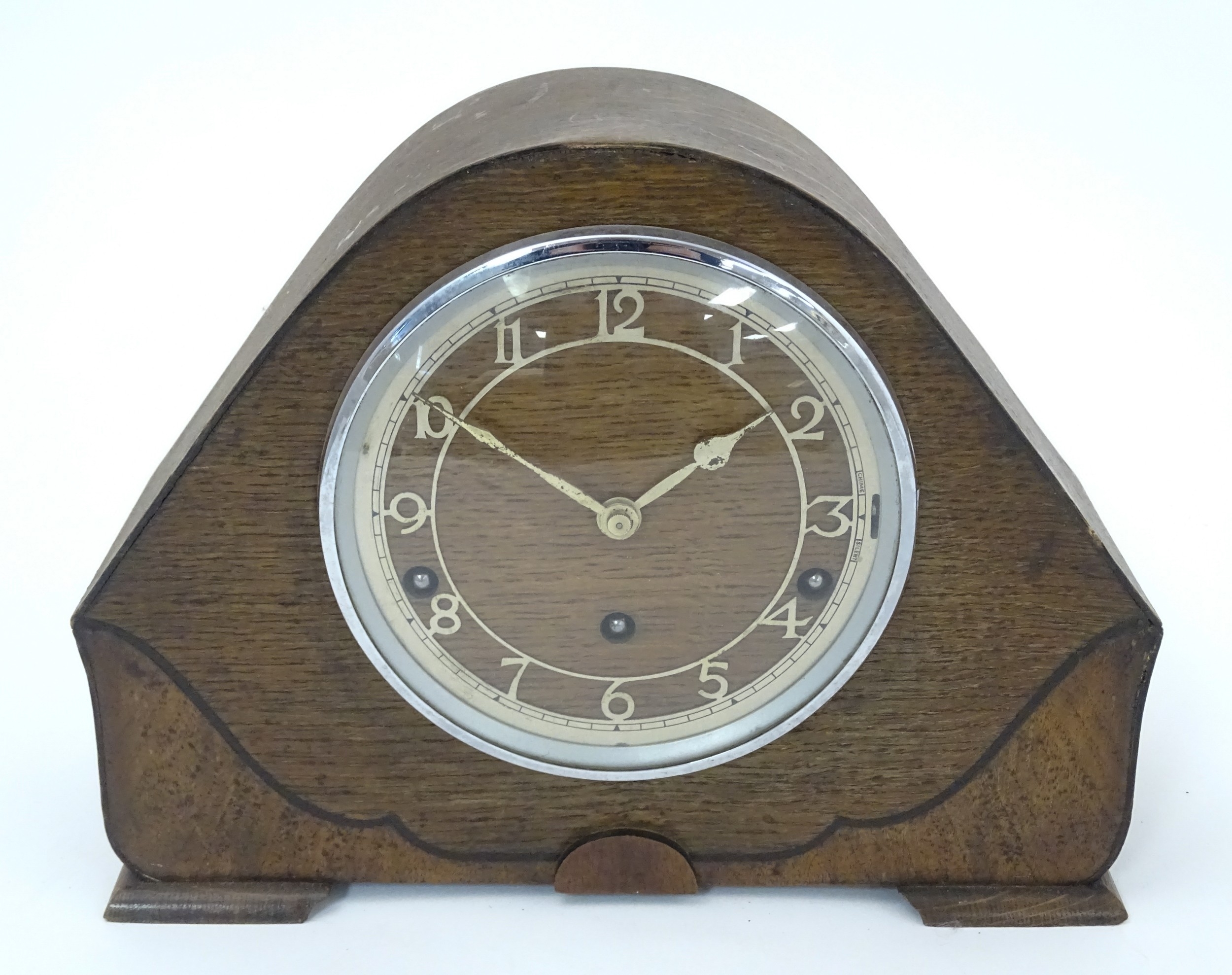Garrard | An Art deco chiming mantle clock with Arabic chapter ring. T ...