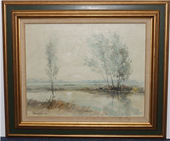 depicting river landscape - Peter Ward
