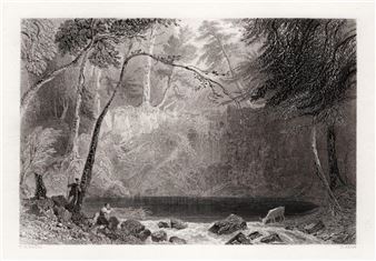 The Indian Falls Near Cold Spring (Opposite West Point) - William Henry Bartlett