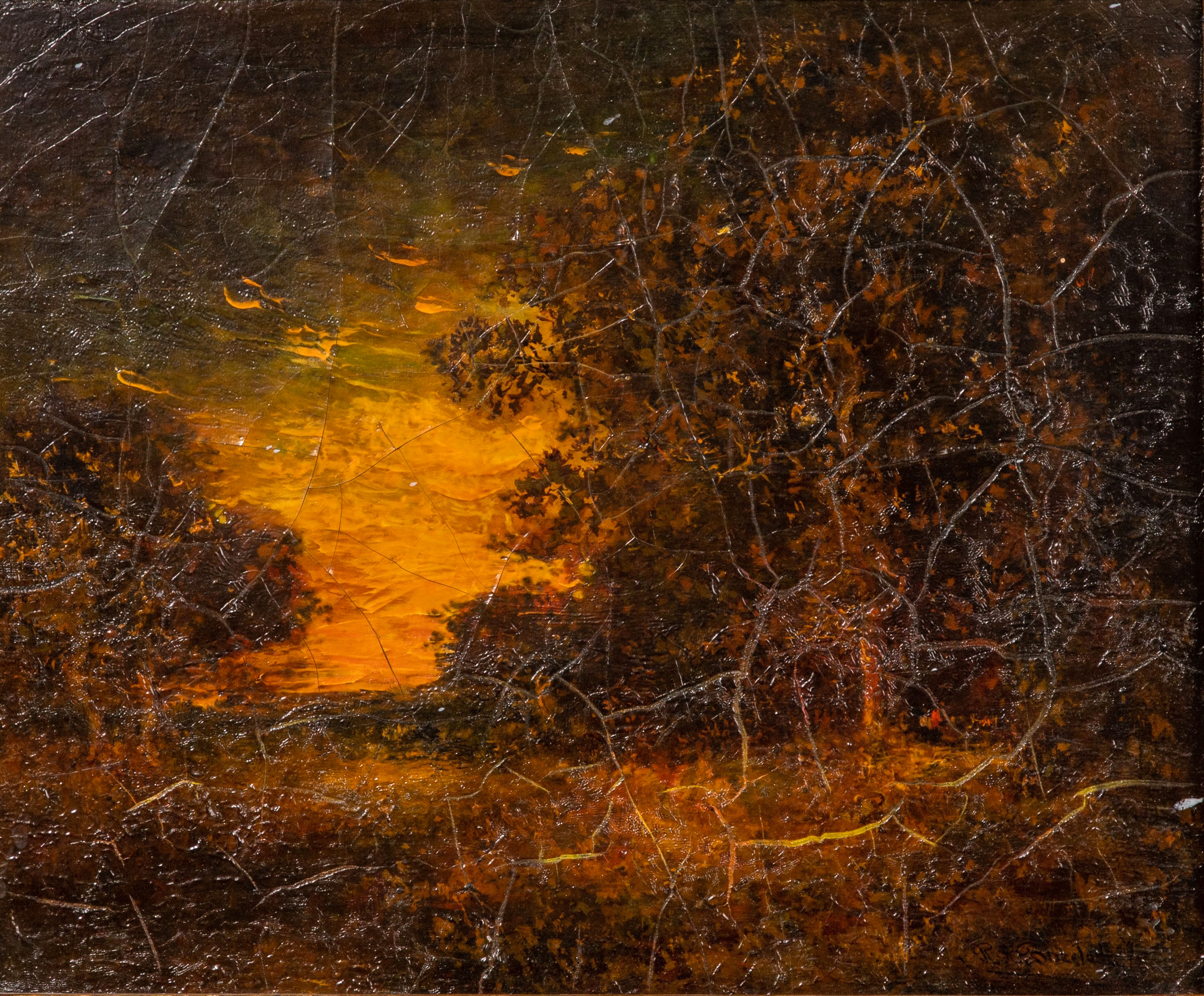 Ralph Albert Blakelock | Undated, signed lower right, depicting a ...