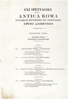 Gli spettacoli della antica Roma. Invenzioni pittoriche del professore Luigi Ademollo. Collezione terza - Luigi Ademollo