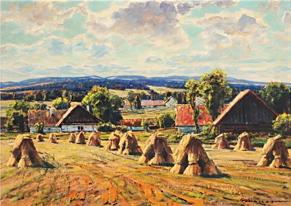 Krajina v záři letního slunce - Karel Schauer