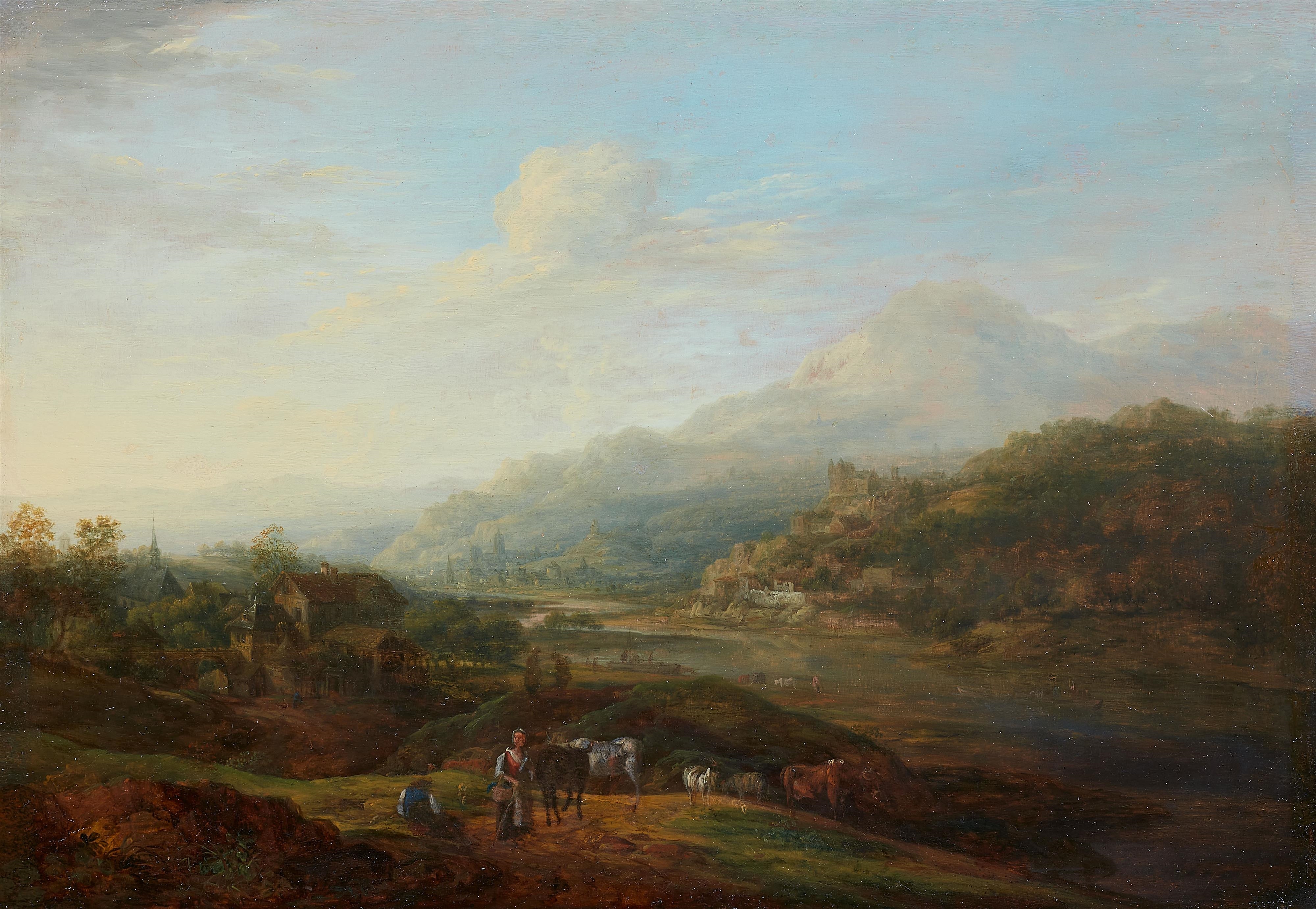 Christian Georg Schütz I | Hilly River Landscape | MutualArt