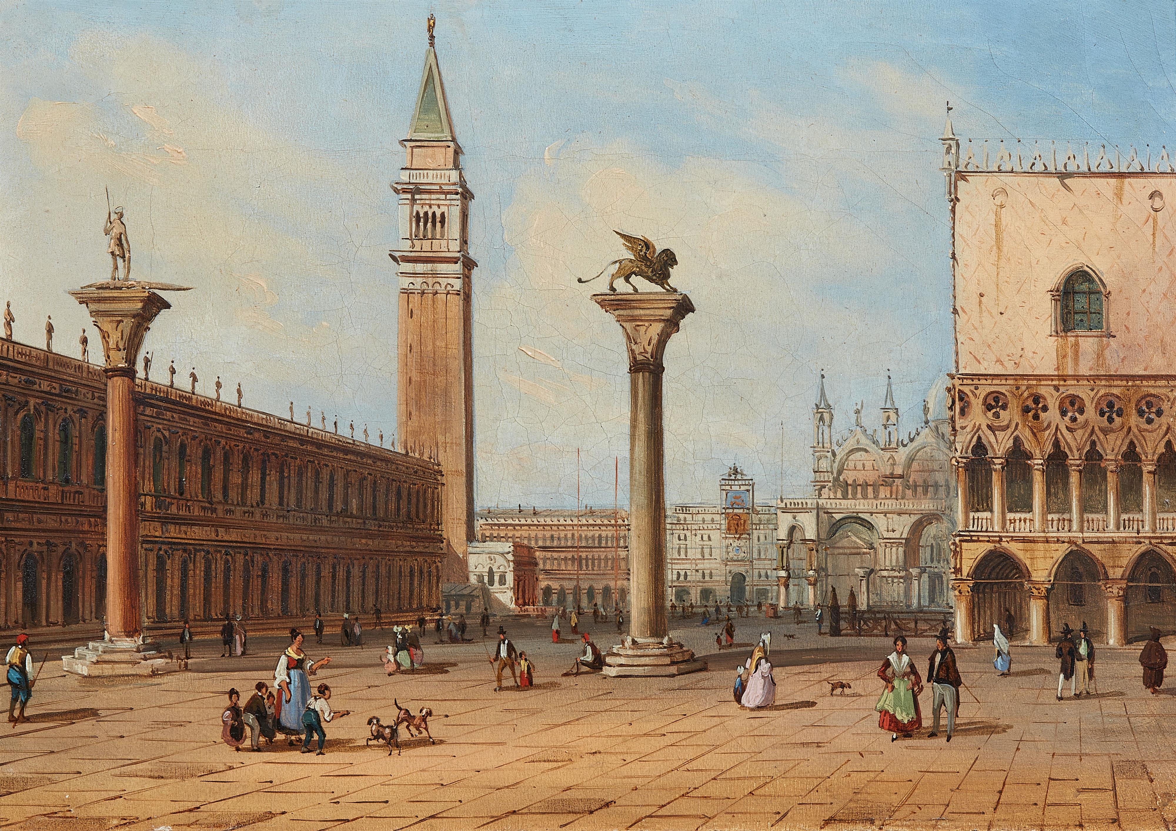 Venetian School, 19th Century | Two Views of Venice (1800) | MutualArt