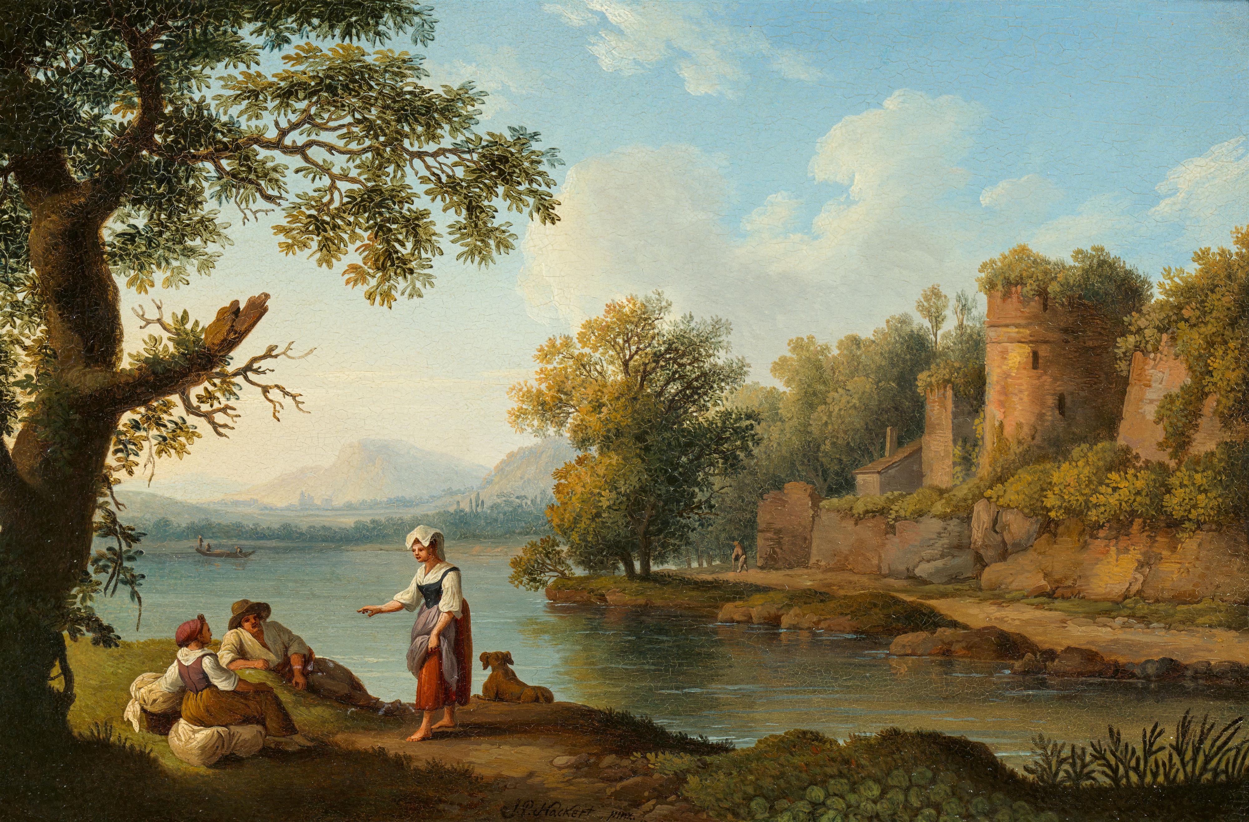 Jacob Philippe Hackert | The River Tiber near Rome (1775) | MutualArt