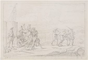 Camp with Wounded Soldiers - Georg Michael Tauber