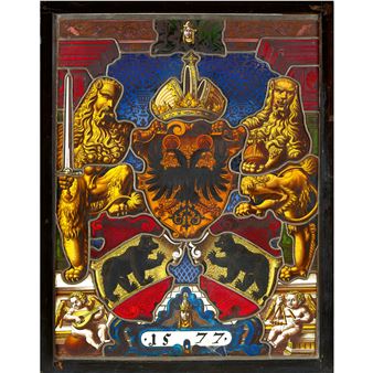 WAPPENSCHEIBE - Swedish School, 19th Century