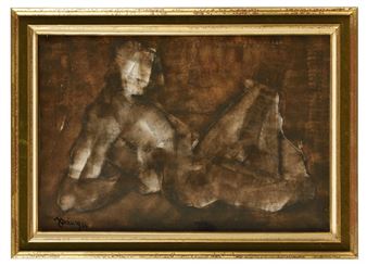 Joachim SAURA French School 20th century Male Nude "Toulouse Barcelone Oil on canvas signed and dated 1964 50 x 73cm - Joachim Saura