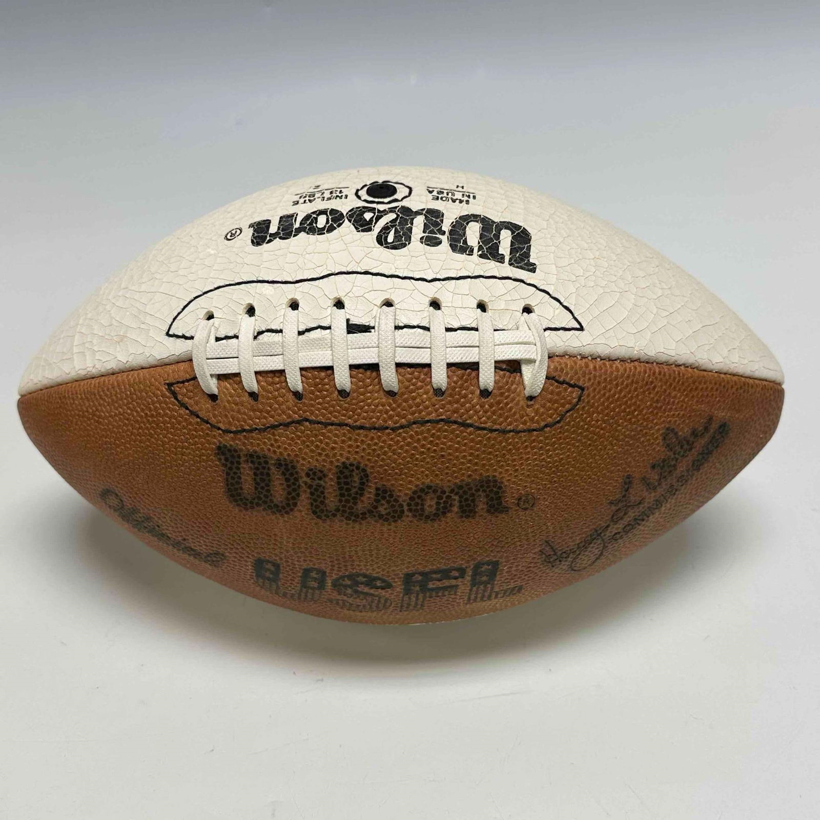 Wilson | Rare White Panel Wilson USFL Football Harry Usher Commish ...