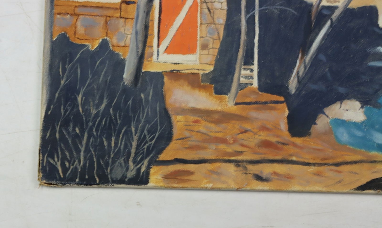 Artwork by Ernest J. Hutchins, River Landscape with Cottage, Made of oil on canvas board