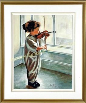 CANADIAN (XX-)
UNTITLED - THE LITTLE VIOLINIST
SIGNED AND DATED 1997 LOWER RIGHT
16 X 20 IN/ 41 X 51 CM - Guy Roussel