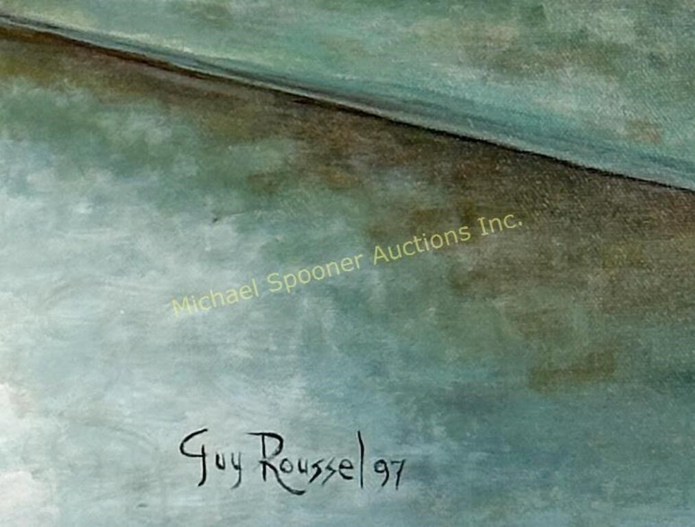 Artwork by Guy Roussel, CANADIAN (XX-)
UNTITLED - THE LITTLE VIOLINIST
SIGNED AND DATED 1997 LOWER RIGHT
16 X 20 IN/ 41 X 51 CM, Made of OIL ON CANVAS