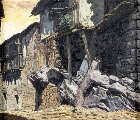 Town Scene by S Arnaldo