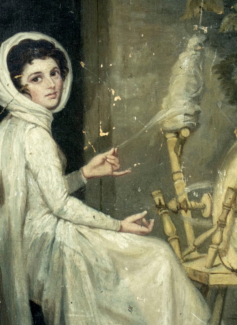 George Romney | Lady Hamilton as The Spinstress | MutualArt