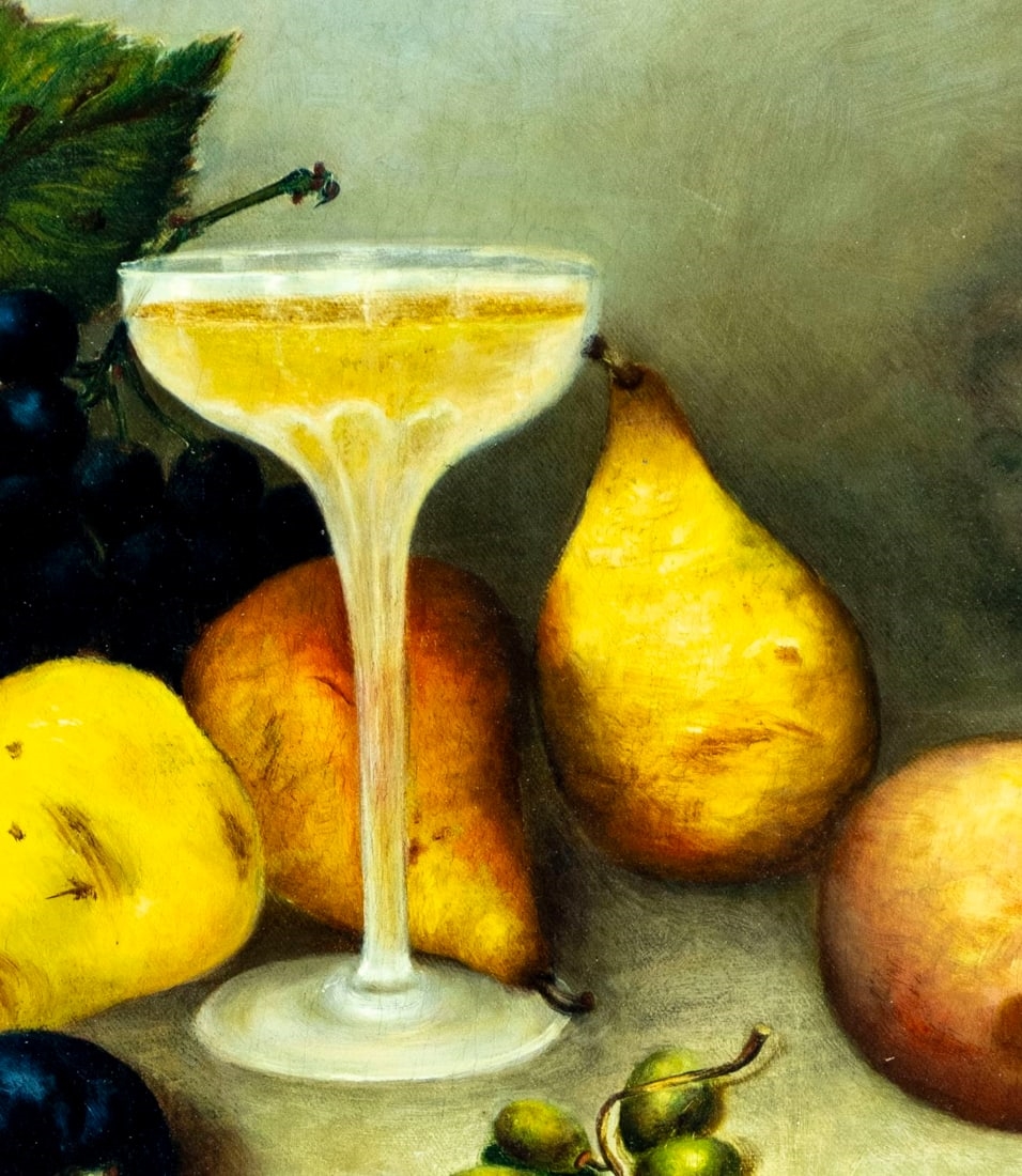 American School, 18th Century | Still Life with Glass and Fruit | MutualArt