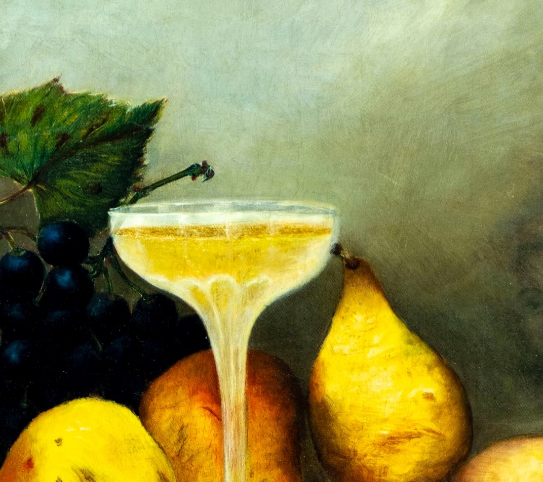 American School, 18th Century | Still Life with Glass and Fruit | MutualArt