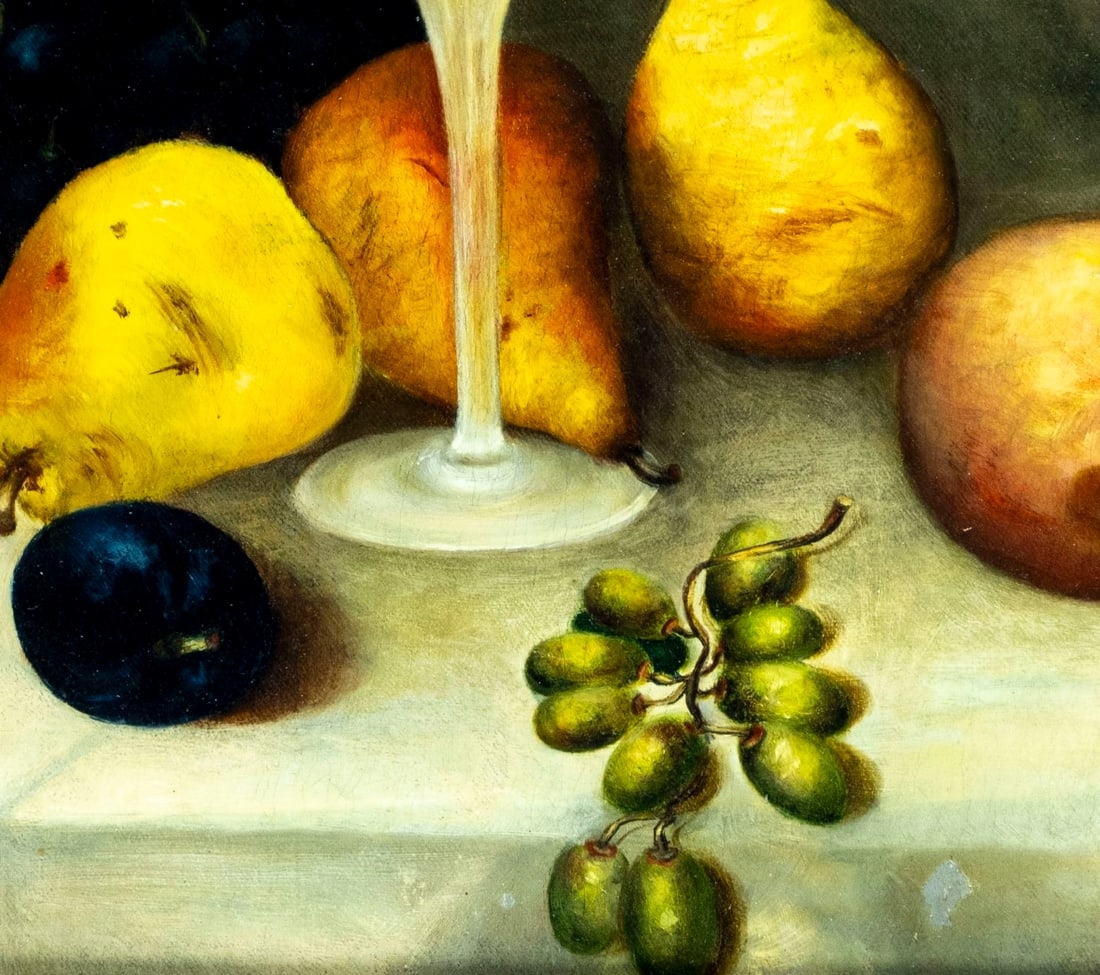 American School, 18th Century | Still Life with Glass and Fruit | MutualArt