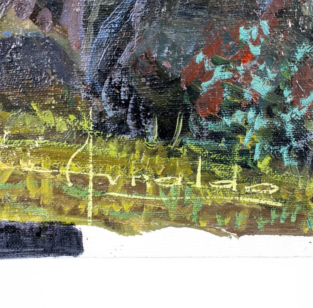 Artwork by S Arnaldo, Hilly Landscape, Made of oil on canvas