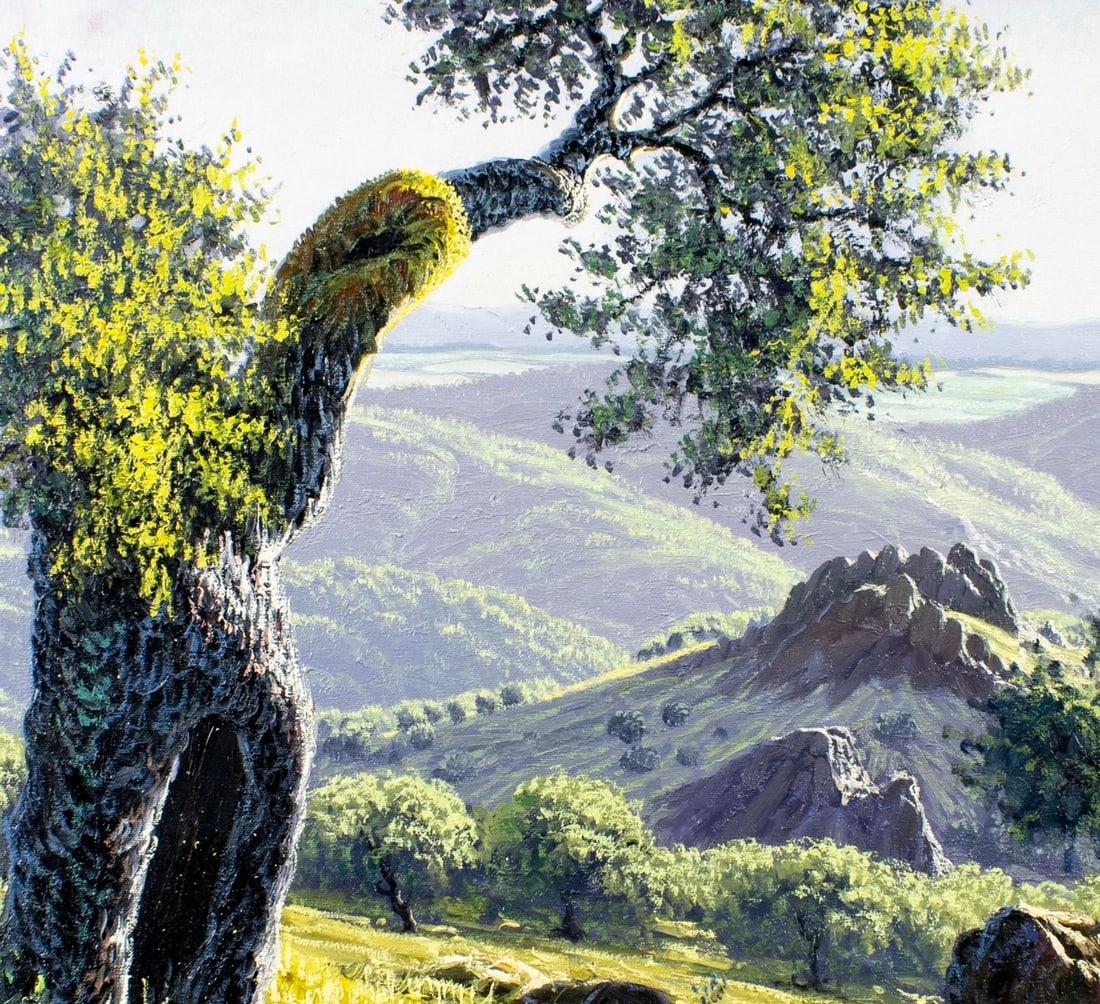 Artwork by S Arnaldo, Hilly Landscape, Made of oil on canvas