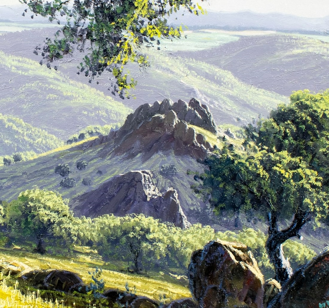 Artwork by S Arnaldo, Hilly Landscape, Made of oil on canvas