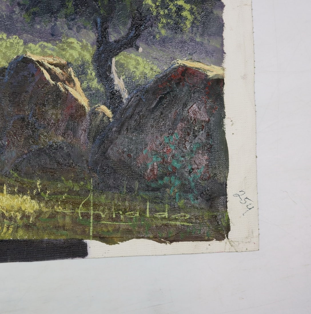 Artwork by S Arnaldo, Hilly Landscape, Made of oil on canvas