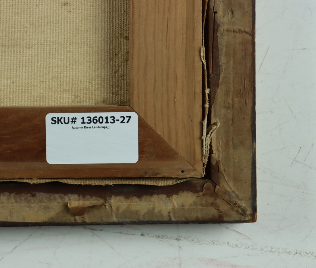 Artwork by Edward Walters, Autumn River Landscape, Made of oil on canvas