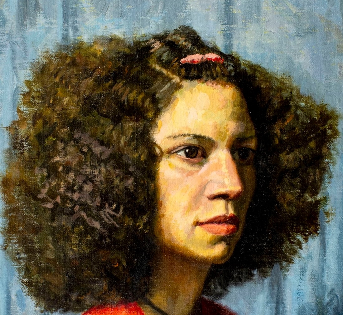 Artwork by Jim Mcintyre, Portrait of Woman, Made of oil on canvas