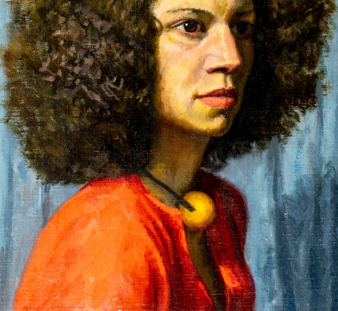 Artwork by Jim Mcintyre, Portrait of Woman, Made of oil on canvas