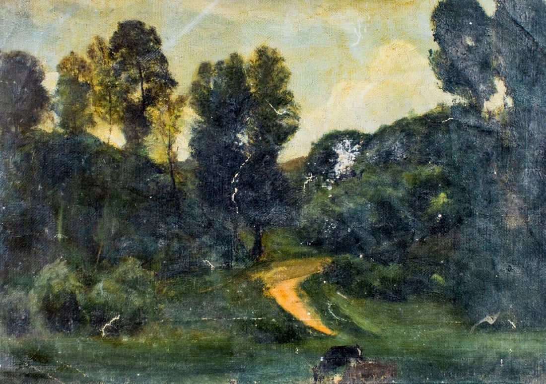 Artwork by John Worthington Mansfield, Forest Landscape, Made of oil on canvas